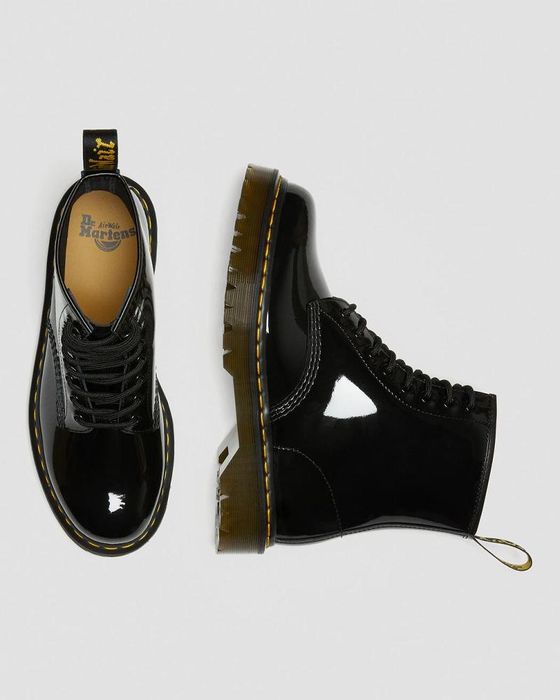 Dr Martens 1460 Bex Lak Læder Snørestøvler Dame Sort | DK 150LIS